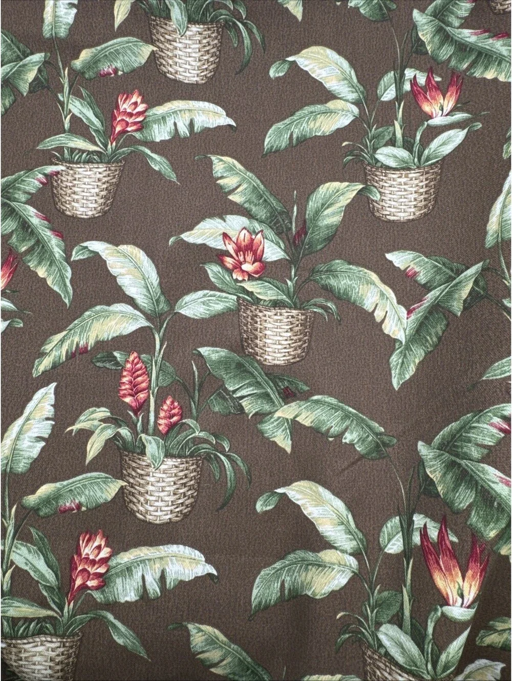 P KAUFMANN 4+ Yards Outdoor Tropical Print Palm Leaves Upholstery Fabric 148x54”